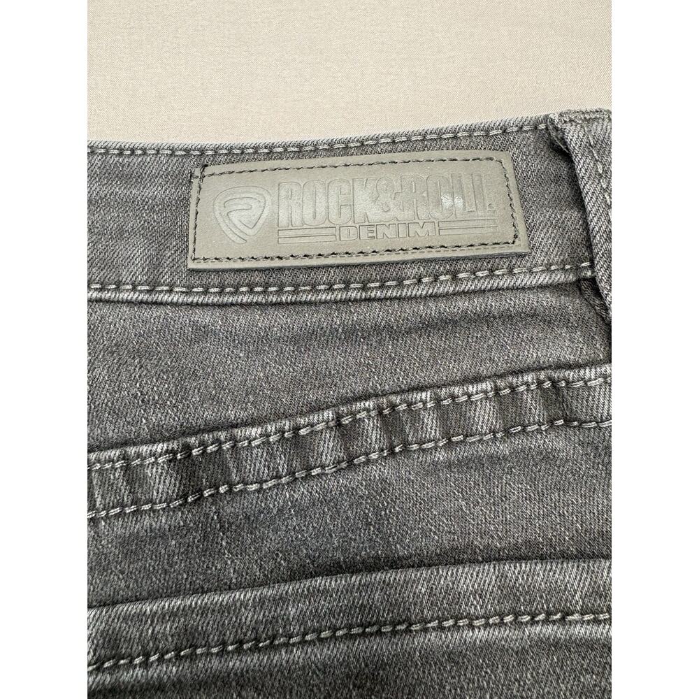 Women’s Rock & Roll Black Jeans High Rise Trouser Wide Boot Cut W29 X 34L - Picture 10 of 10